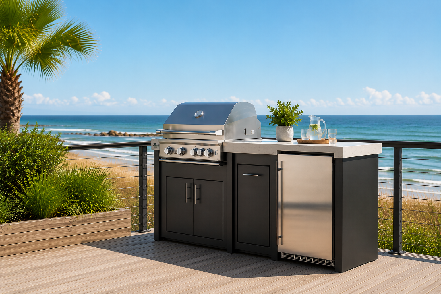 Stono Outdoor Living Kitchens designed to be in coastal elements.