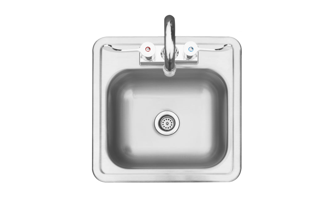 TrueFlame 15x15" Drop-in Sink - TF-NK-15D