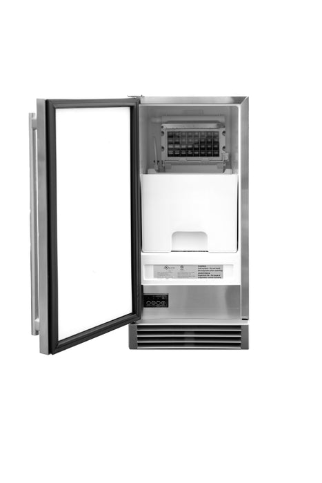 TrueFlame 15" UL Outdoor Rated Ice Maker with Stainless Steel Door - TF-IM-15