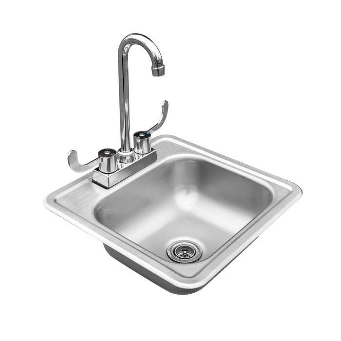 TrueFlame 15x15" Drop-in Sink - TF-NK-15D