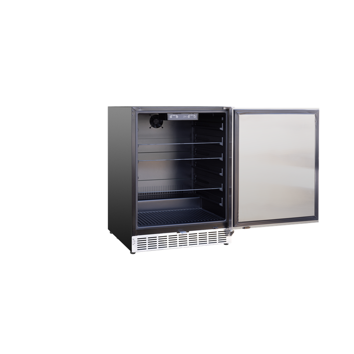 TrueFlame 24" 5.0 Cu. Ft. Outdoor Rated Refrigerator - 125-AMD-RFR-24S-B