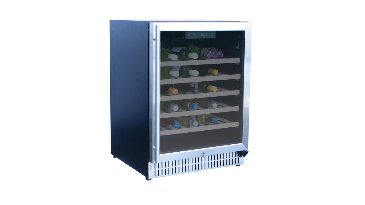 TrueFlame 24" 5.3 Cu. Ft. Outdoor Rated Wine Cooler - TF-RFR-24W