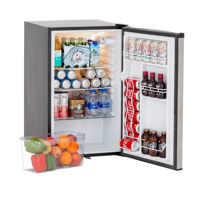 TrueFlame 22" 4.1c Outdoor Approved Fridge, Reversible Door with Lock - TF-RFR-22S