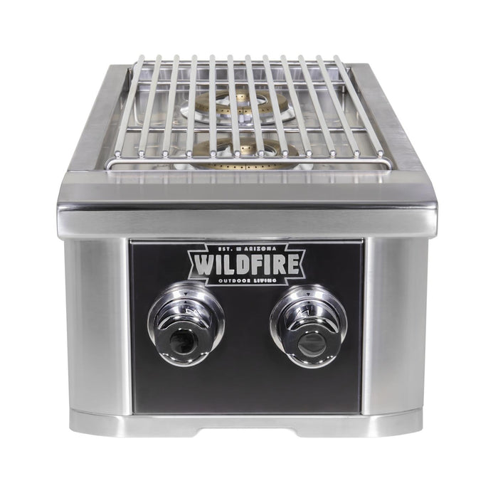 Wildfire Ranch Built-In 304 Stainless Steel Propane Double Side Burner - WF-DBLSBRN-RH-LP