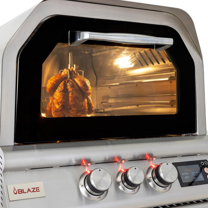 Blaze 26-Inch Built-In Natural Gas Outdoor Pizza Oven W/ Rotisserie - BLZ-26-PZOVN-NG