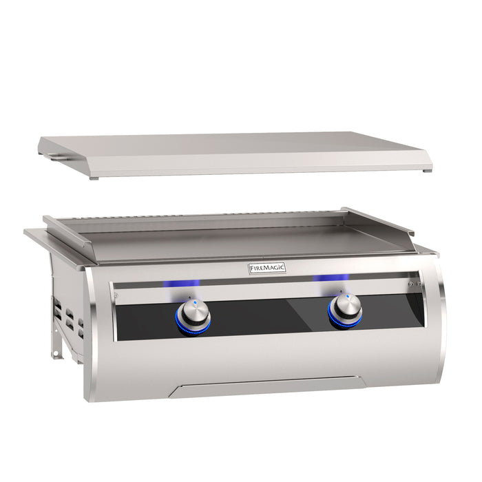 Fire Magic Echelon Gourmet Griddle, Built-In Gourmet Griddle with Black Glass - E660i-1T4N