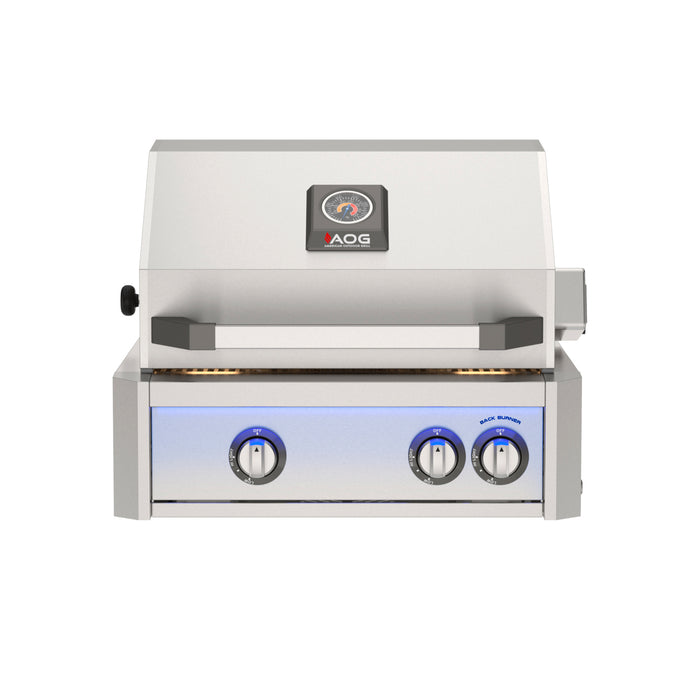American Outdoor Grill 24” L-Series Built-In Grill w/ Backburner & Rotisserie Kit - AOG24LN