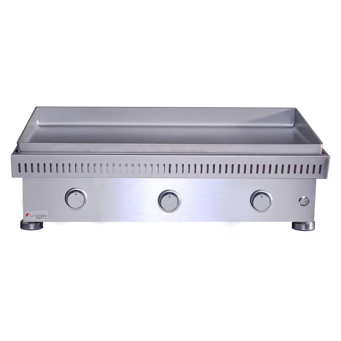 Le Griddle Commercial Series 105 42-in 3 Burner Built-In Natural Gas Flat Top Grill w/ 6mm Plate - OML105C6