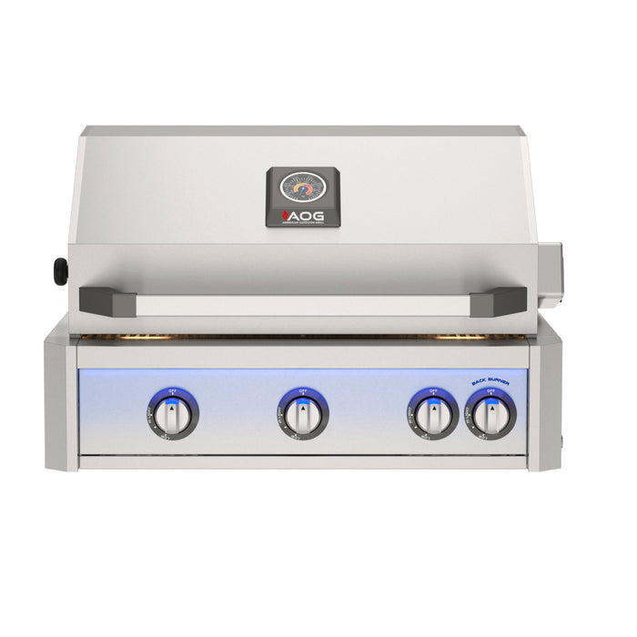 American Outdoor Grill 36” L-Series Built-In Grill w/ Backburner & Rotisserie Kit - AOG36LP