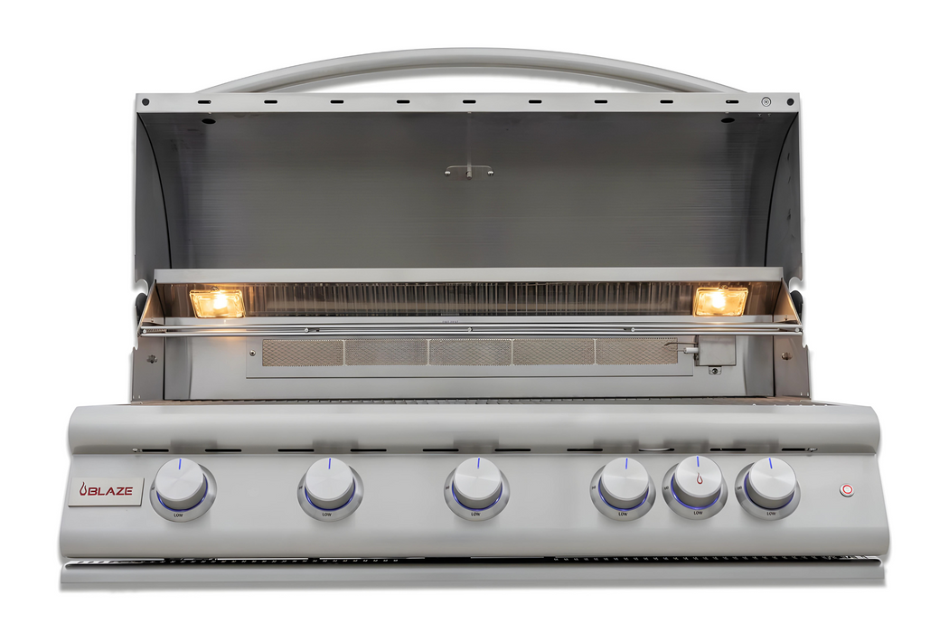 Blaze Premium LTE3 40" 5-Burner Propane Grill with Rear Infrared Burner & Grill Lights - BLZ-5LTE3-LP