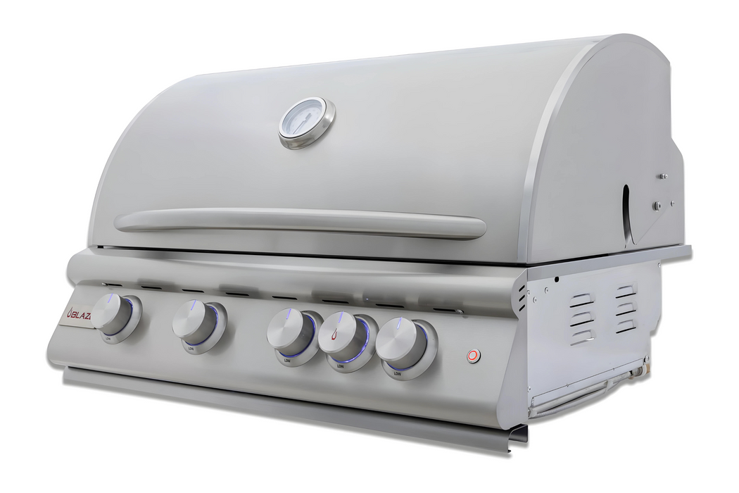 Blaze Premium LTE3 Marine Grade 32" 4-Burner Propane Grill with Rear Infrared Burner & Grill Lights - BLZ-4LTE3MG-LP