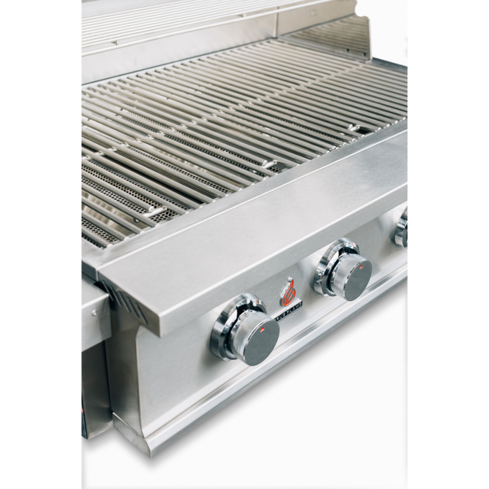 True Flame E Series 32" Stainless Steel 4-Burner Built-In Propane Gas Grill - TFE32-LP