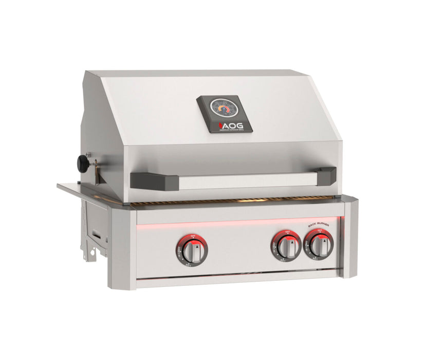 American Outdoor Grill 24” L-Series Built-In Grill w/ Backburner & Rotisserie Kit - AOG24LN