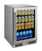 Stono Outdoor Living The Blaze 20-Inch 4.5 Cu. Ft. Outdoor Rated Beverage Cooler w/ Lock (BLZ-GDBEV20-4.5) by Blaze keeps sparkling water cans up top and water bottles below, making it the perfect stainless steel beverage fridge for any outdoor gathering.