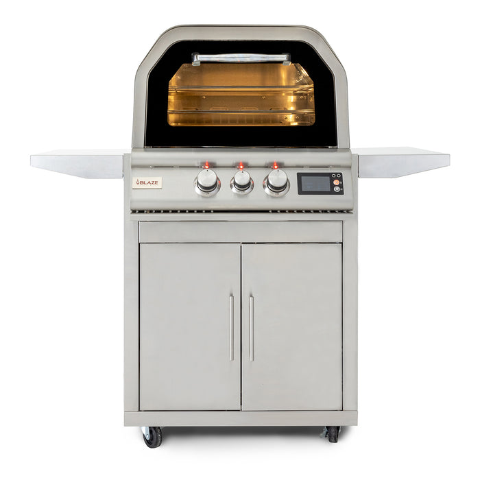 Blaze 26-Inch Built-In Propane Outdoor Pizza Oven W/ Rotisserie - BLZ-26-PZOVN-LP