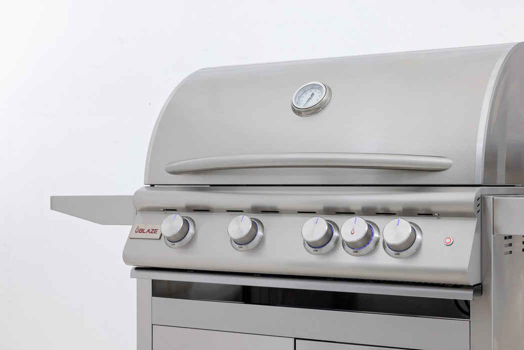 Blaze Premium LTE3 Marine Grade 32" 4-Burner Natural Gas Grill with Rear Infrared Burner & Grill Lights - BLZ-4LTE3MG-NG