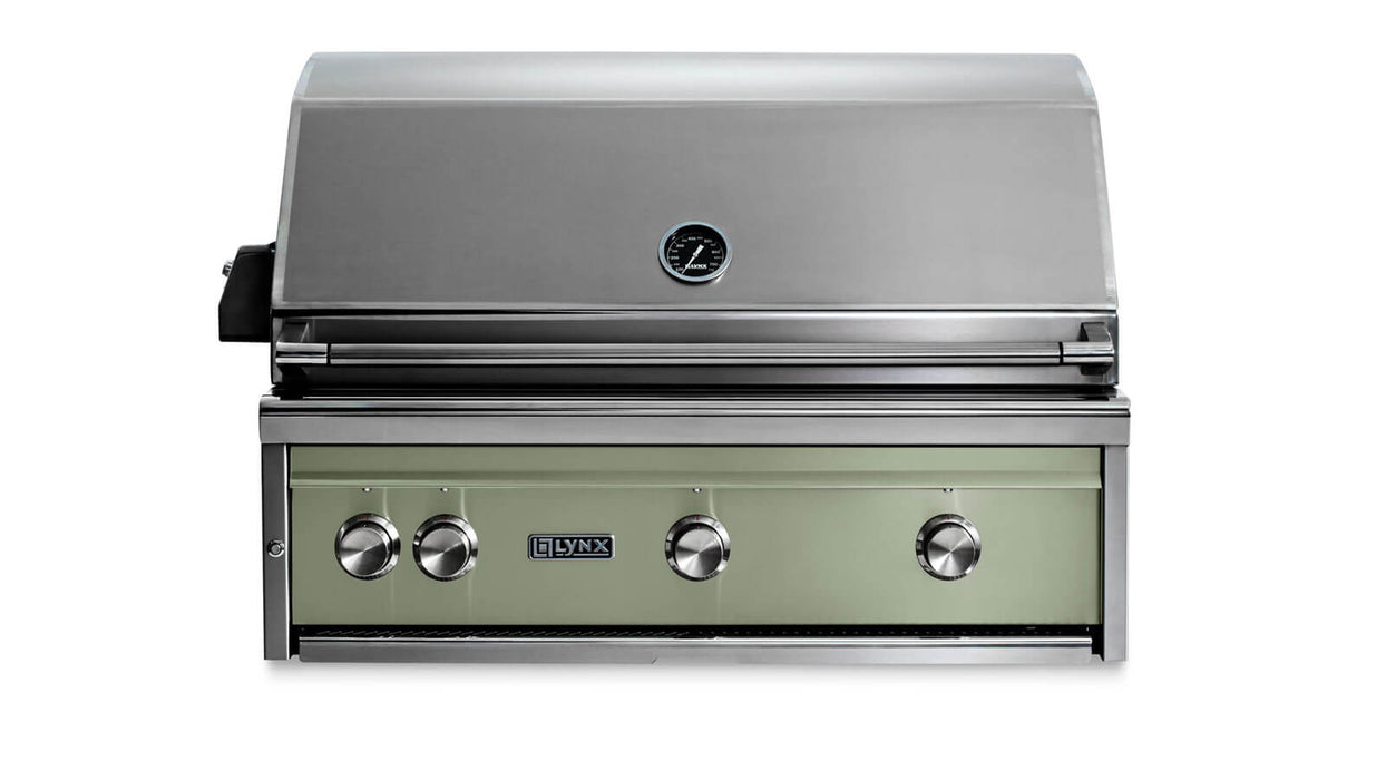 Lynx 36"  Built-In Grill - All Trident™ w/ Rotisserie in Desert Sage - L36ATR-DSLP