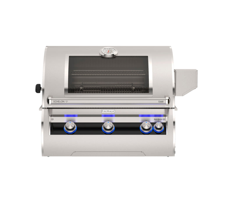 Fire Magic 34" Grills, Echelon Diamond E660i Built-In Grills with Analog Thermometer - E660i-9EAN-W