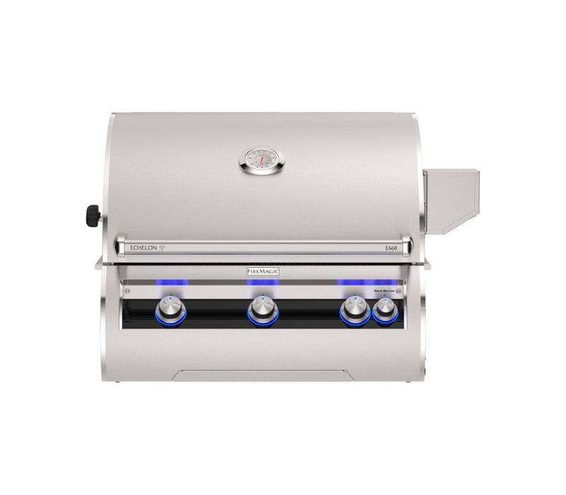 Fire Magic 34" Grills, Echelon Diamond E660i Built-In Grills with Analog Thermometer - E660i-9LAN