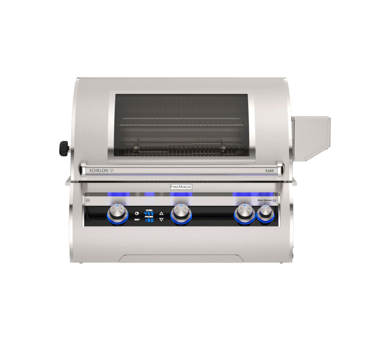 Fire Magic 34" Grills, Echelon Diamond E660i Built-In Grills with Digital Thermometer - E660i-9E1N-W