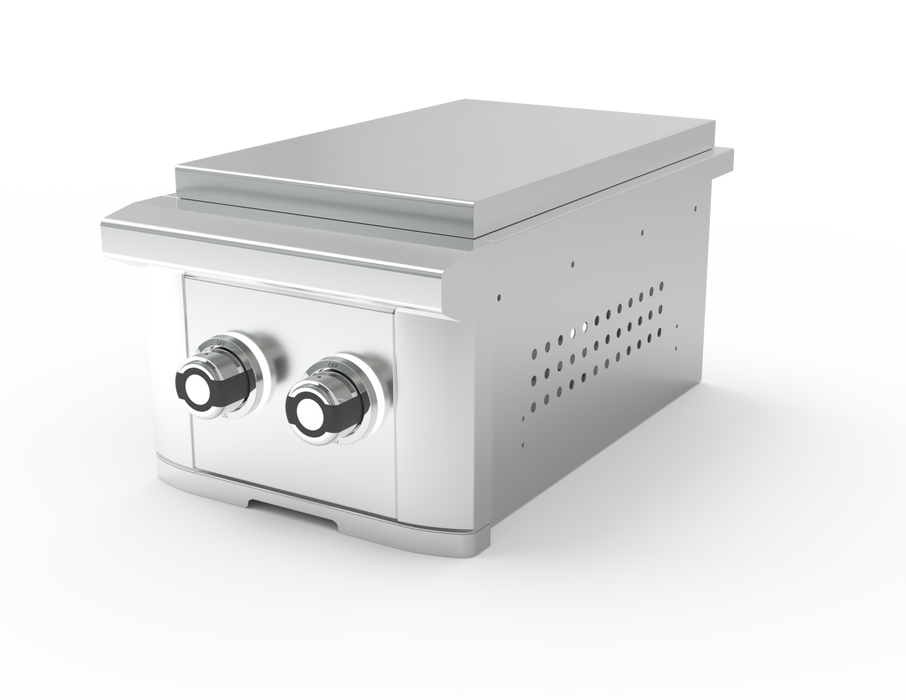 Wildfire Ranch Pro Double Side Burner 304 SS Natural Gas - WFDBLSBRN-SS-NG