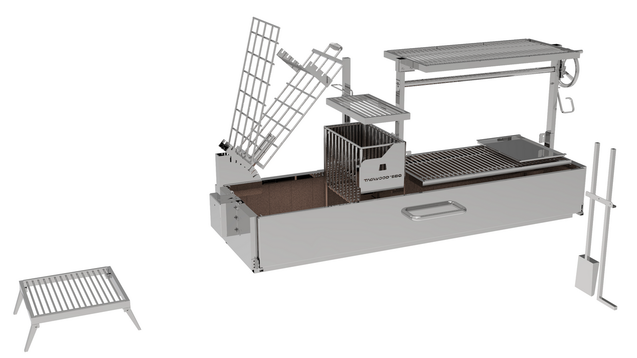 Tagwood BBQ Argentine Santa Maria Wood Fire & Charcoal Grill - BBQ08SS