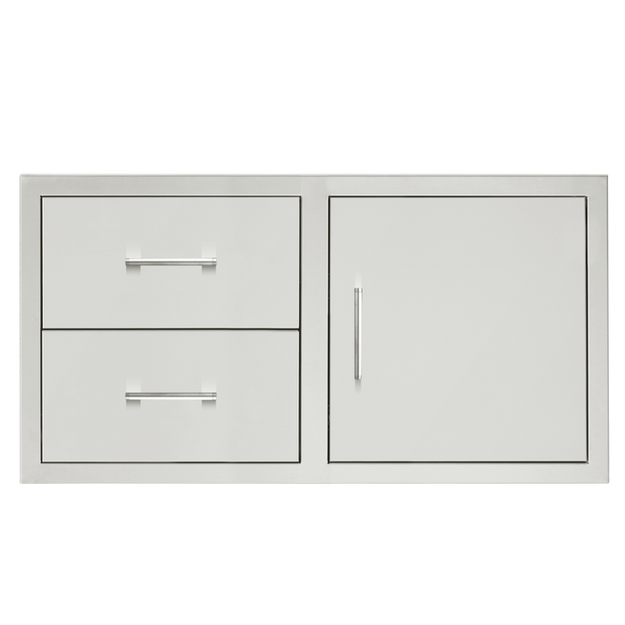 TrueFlame 42" 2-Drawer & Access Door Combo - TF-DC2-42-A