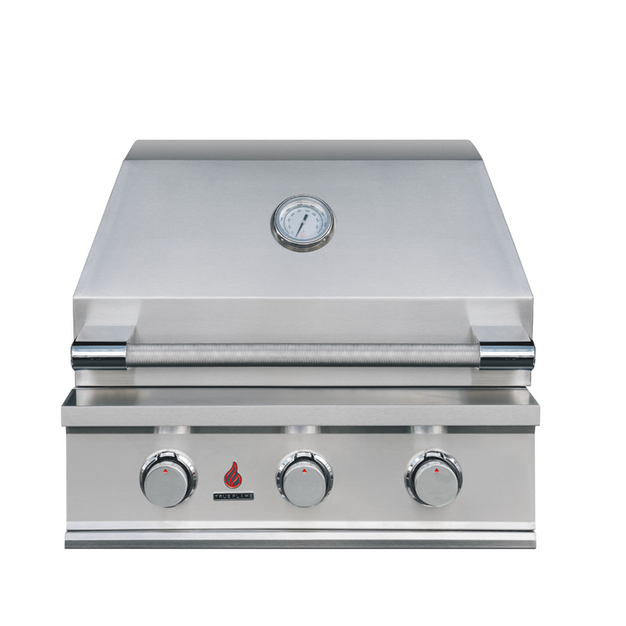 True Flame E Series 25" Stainnless Steel 3-Burner Built-In Natural Gas Grill - TFE25-NG