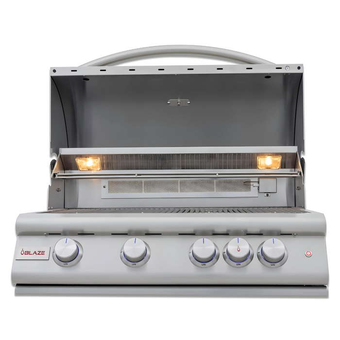 Blaze Premium LTE3 32" 4-Burner Natural Gas Grill With Rear Infrared Burner & Grill Lights - BLZ-4LTE3-NG