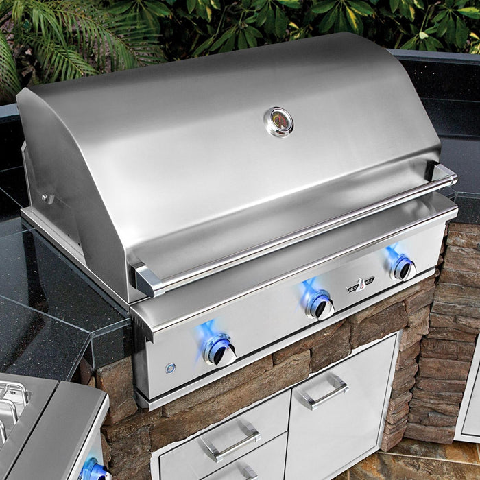 Delta Heat 32-Inch 3-Burner Built-In Natural Gas Grill - DHBQ32G-DN