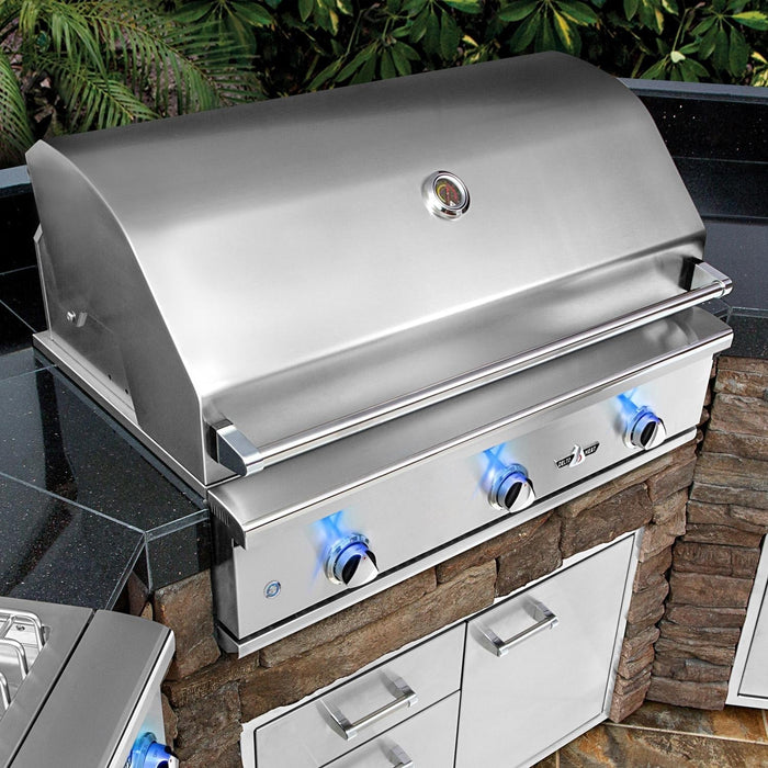 Delta Heat 38-Inch 3-Burner Built-In Natural Gas Grill - DHBQ38G-DN