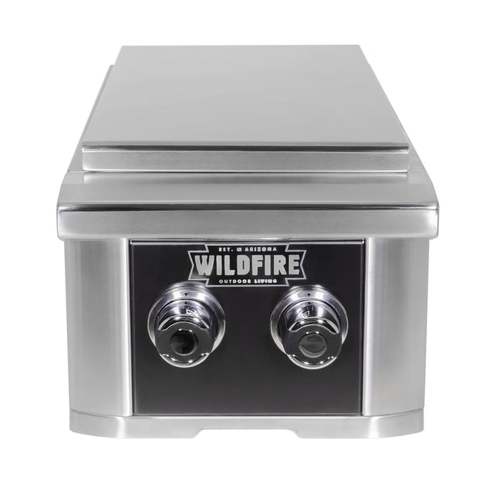 Wildfire Ranch Built-In 304 Stainless Steel Propane Double Side Burner - WF-DBLSBRN-RH-LP