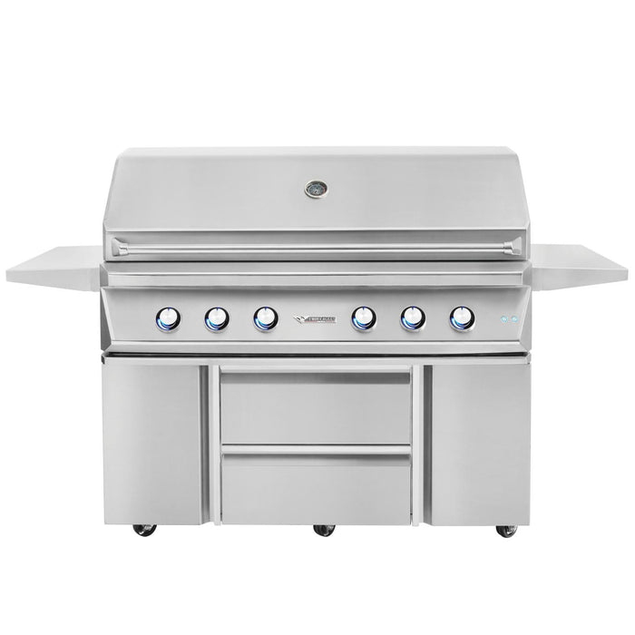 Twin Eagles 54-Inch 4-Burner Built-In Natural Gas Grill with Sear Zone & Two Infrared Rotisserie Burners - TEBQ54RS-CN