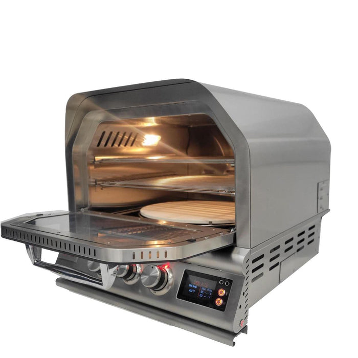 Blaze 26-Inch Built-In Propane Outdoor Pizza Oven W/ Rotisserie - BLZ-26-PZOVN-LP