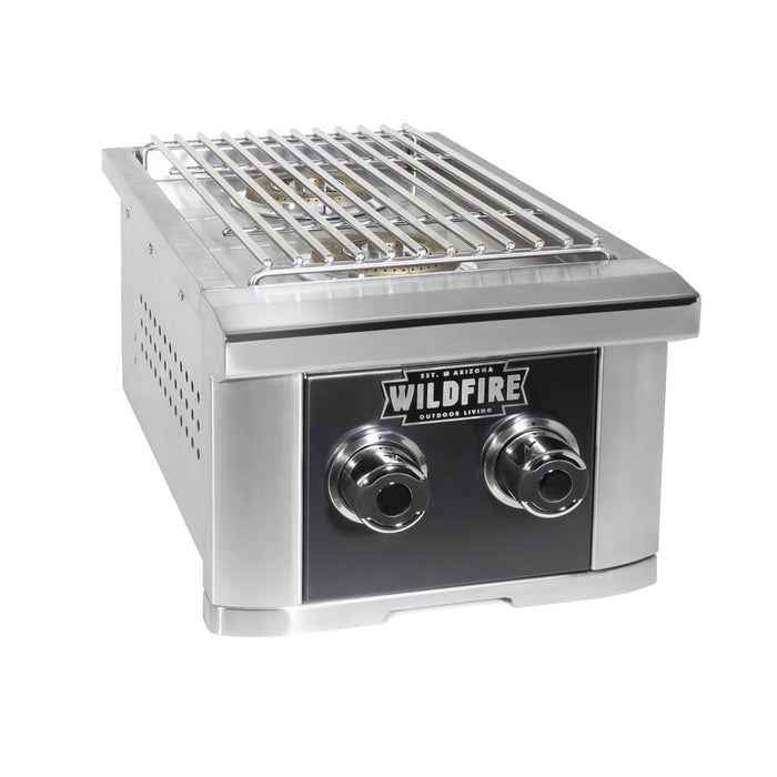 Wildfire Ranch Built-In 304 Stainless Steel Propane Double Side Burner - WF-DBLSBRN-RH-LP