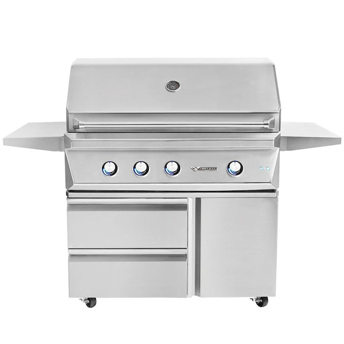 Twin Eagles 36-Inch 3-Burner Built-In Propane Gas Grill with Infrared Rotisserie Burner - TEBQ36R-CL