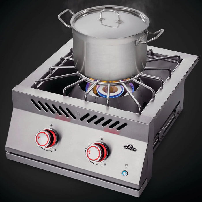 Napoleon Built-In 700 Series Propane Gas Power Burner with Stainless Steel Cover - BIB18PBPSS