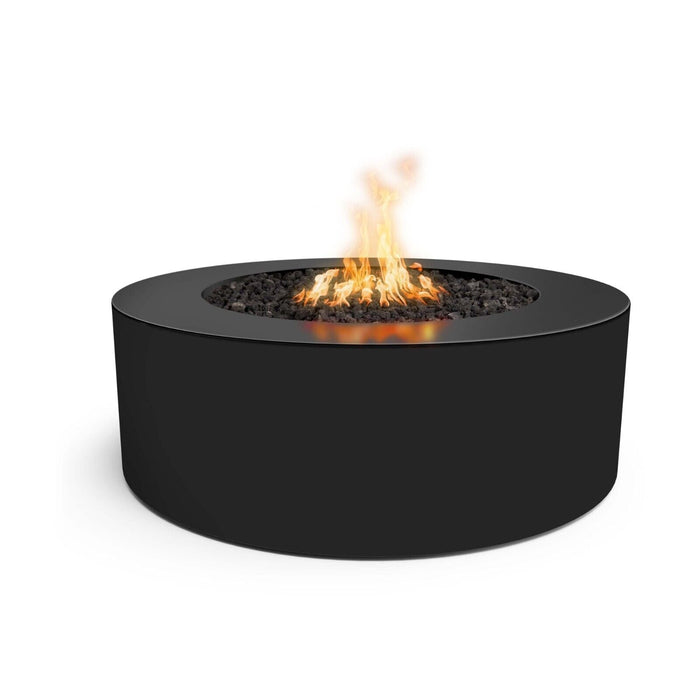 The Outdoor Plus 48" Round Unity Fire Pit - Powder Coated Metal - Copper Vein - Spark Ignition with Flame Sense - Natural Gas - OPT-UNYPC48FSEN-CPV-NG