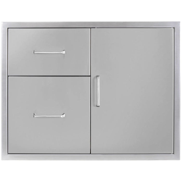 Wildfire 30" x 24" Black 304 Stainless Steel Door/Drawer Combo - WF-DDWCOMBO3024-BSS