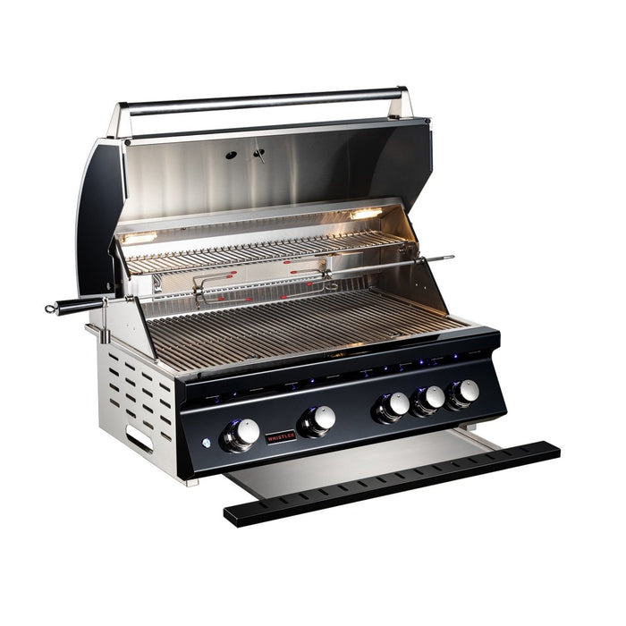 Bonfire Built-In 4 Burner Black Series Gas Grill with Rotisserie Kit and Cover - Stono Outdoor Living Co