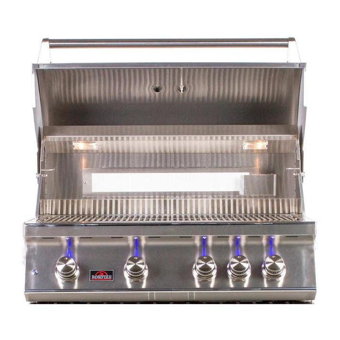 Bonfire Built-In 4 Burner Gas Grill with Rotisserie Kit and Cover - Stono Outdoor Living Co