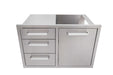 Bonfire Triple Drawer & Trash Can Combo - CBATDT - Stono Outdoor Living Co