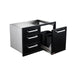 Bonfire Triple Drawer & Trash Can Combo - CBATDT - Empire Outdoor Living