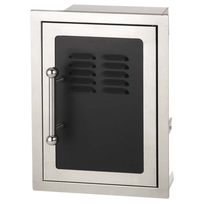 Fire Magic Echelon Black Diamond 14-Inch Left-Hinged Louvered Single Access Door W/Propane Tank Storage & Soft Close - 53820HSC-TL - Stono Outdoor Living Co