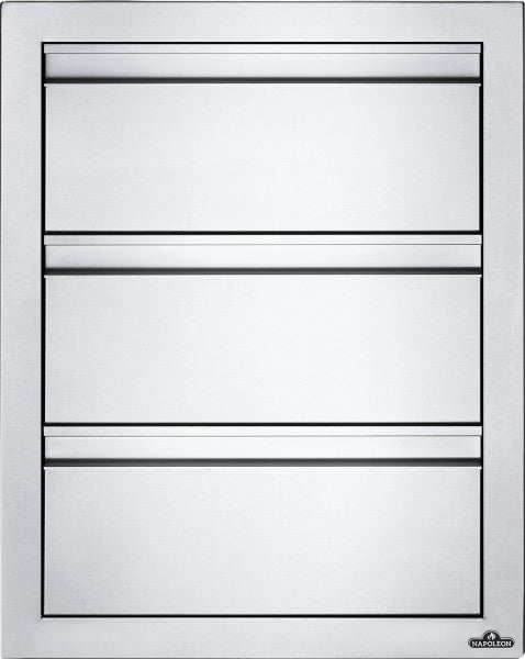 Napoleon 18-Inch Stainless Steel Triple Drawer - BI-1824-3DR - Stono Outdoor Living Co