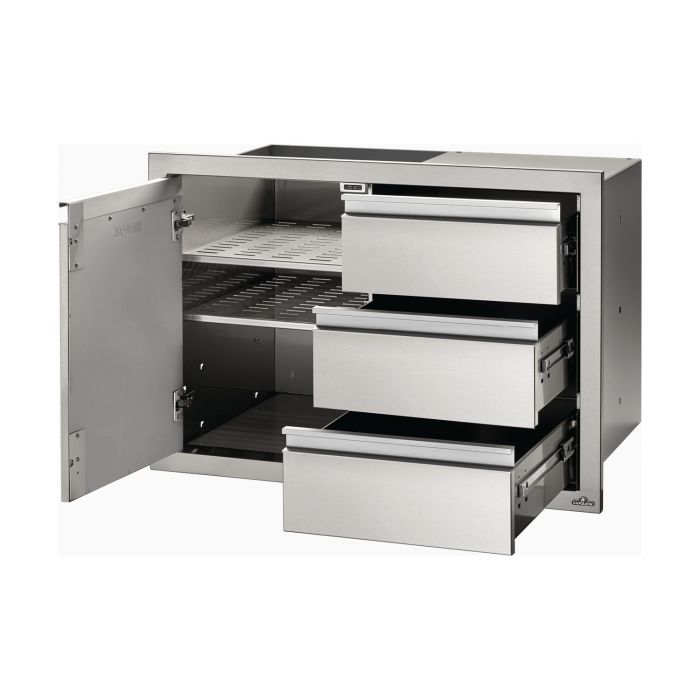 Napoleon 36-Inch Stainless Steel Single Door and Triple Drawer - BI-3624-1D3DR - Stono Outdoor Living Co