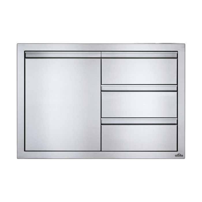 Napoleon 36-Inch Stainless Steel Single Door and Triple Drawer - BI-3624-1D3DR - Stono Outdoor Living Co