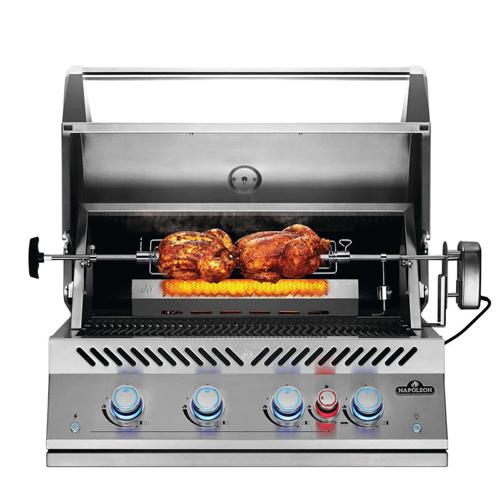 Napoleon Built-In 700 Series 32-Inch Natural Gas Grill w/ Infrared Rear Burner & Rotisserie Kit - BIG32RBNSS - Stono Outdoor Living Co