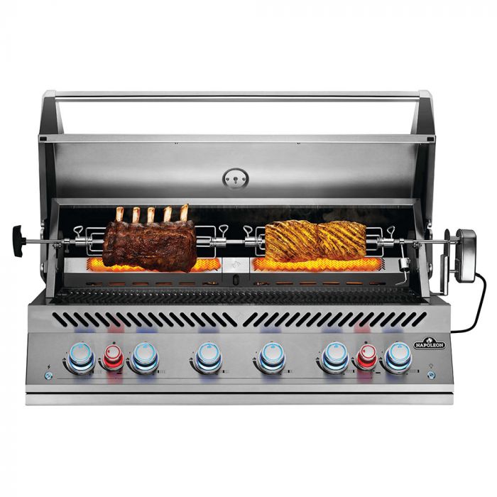 Napoleon Built-In 700 Series 44-Inch Natural Gas Grill w/ Infrared Rear Burner & Rotisserie Kit - BIG44RBNSS - Stono Outdoor Living Co