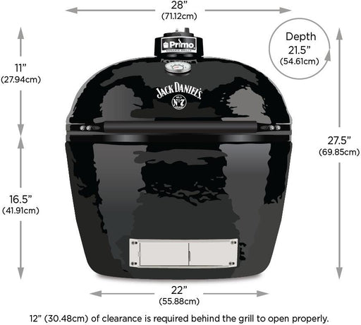 Primo Jack Daniel’s Edition Primo X-Large Oval 400 Ceramic Kamado Charcoal Grill - PGCXLHJ - Stono Outdoor Living Co